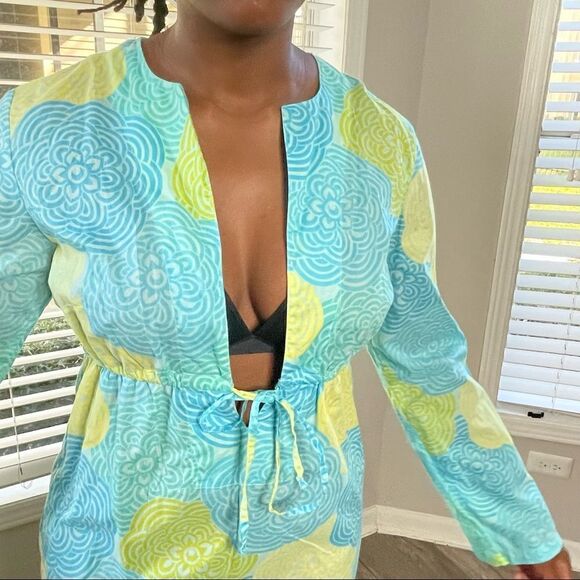 Victoria’s Secret LS Plunge Floral Print Cover Up Dress - Picture 5 of 16